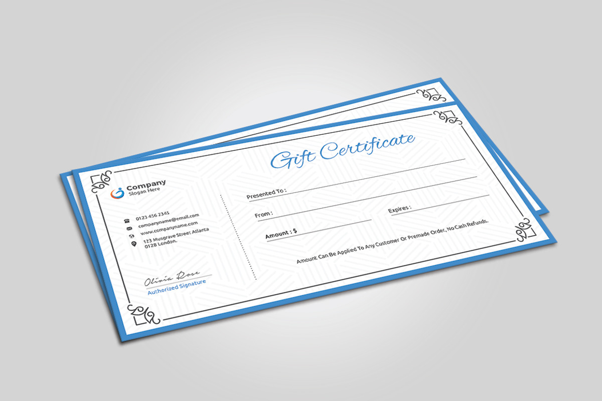 Gift Certificate, a Card Template by ThemeDevisers (Photo 3 of 3)