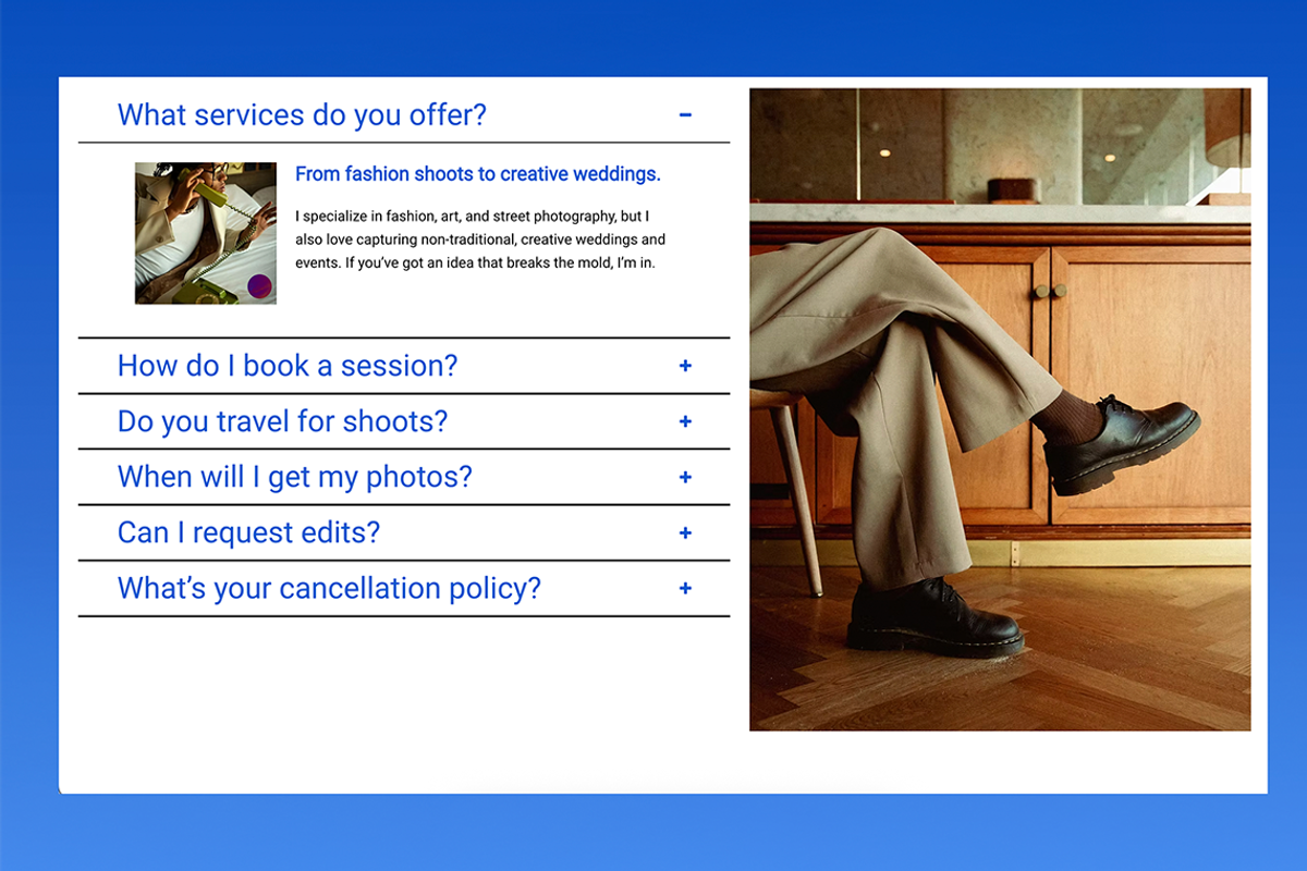 Modern Creative Portfolio Template, a Wix Template by pixlspace (Photo 10 of 10)