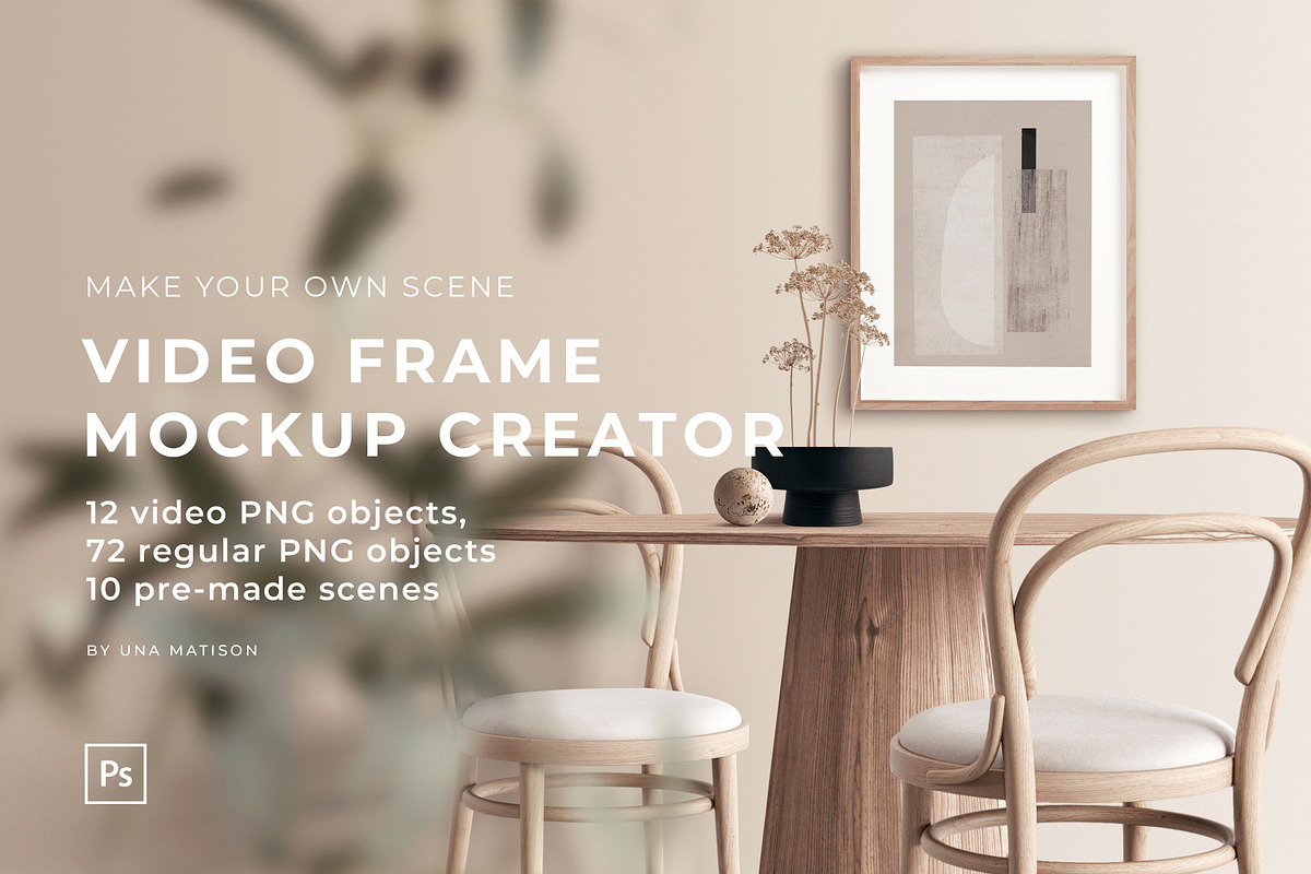 Video Frame Mockup Creator, a Print Template by Una Matison (Photo 1 of 18)