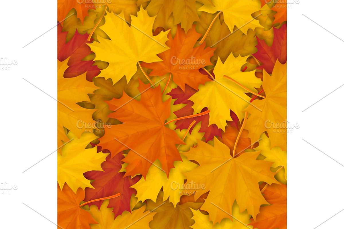 Fallen maple leaves pattern, a Decorative Illustration by belander (Photo 1 of 2)