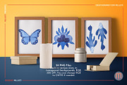 Chinoiserie Blue Watercolor Patterns, a Pattern Graphic by Millusti (Thumbnail 3 of 11)
