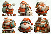Christmas Santa Clipart Bundle, an Illustration by Creative Art (Thumbnail 3 of 10)