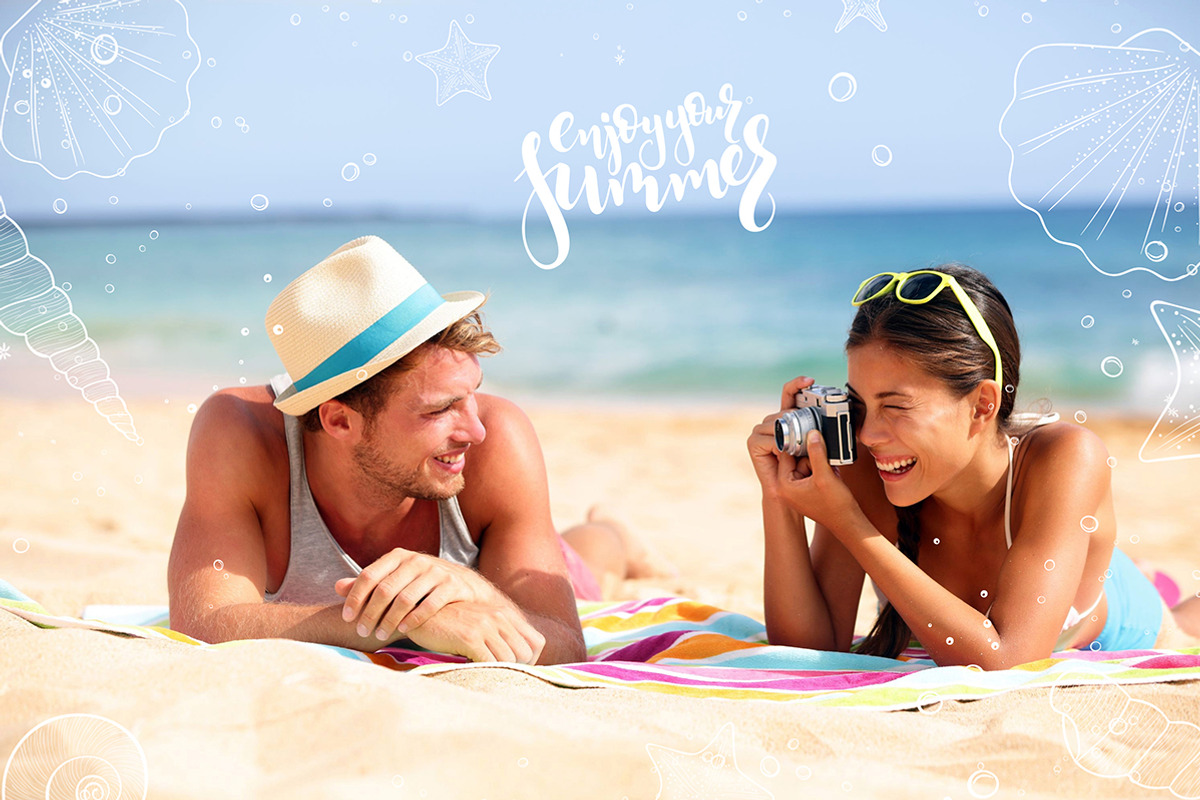 Summer sea lettering and doodle set, a Graphic by catary art (Photo 3 of 8)