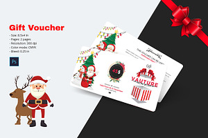 Christmas Gift Voucher, a Card Template by crazyOWL