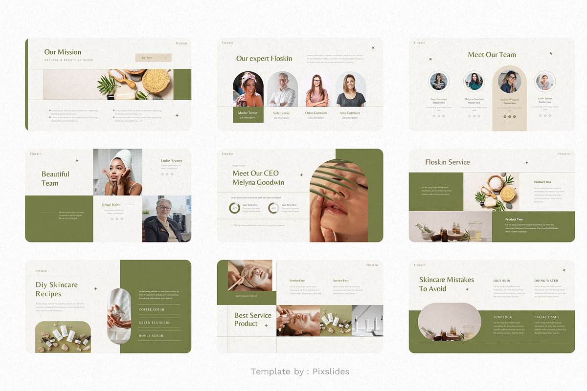 Skincare and Beauty PowerPoint, a Presentation Template by Pixslides (Photo 6 of 15)