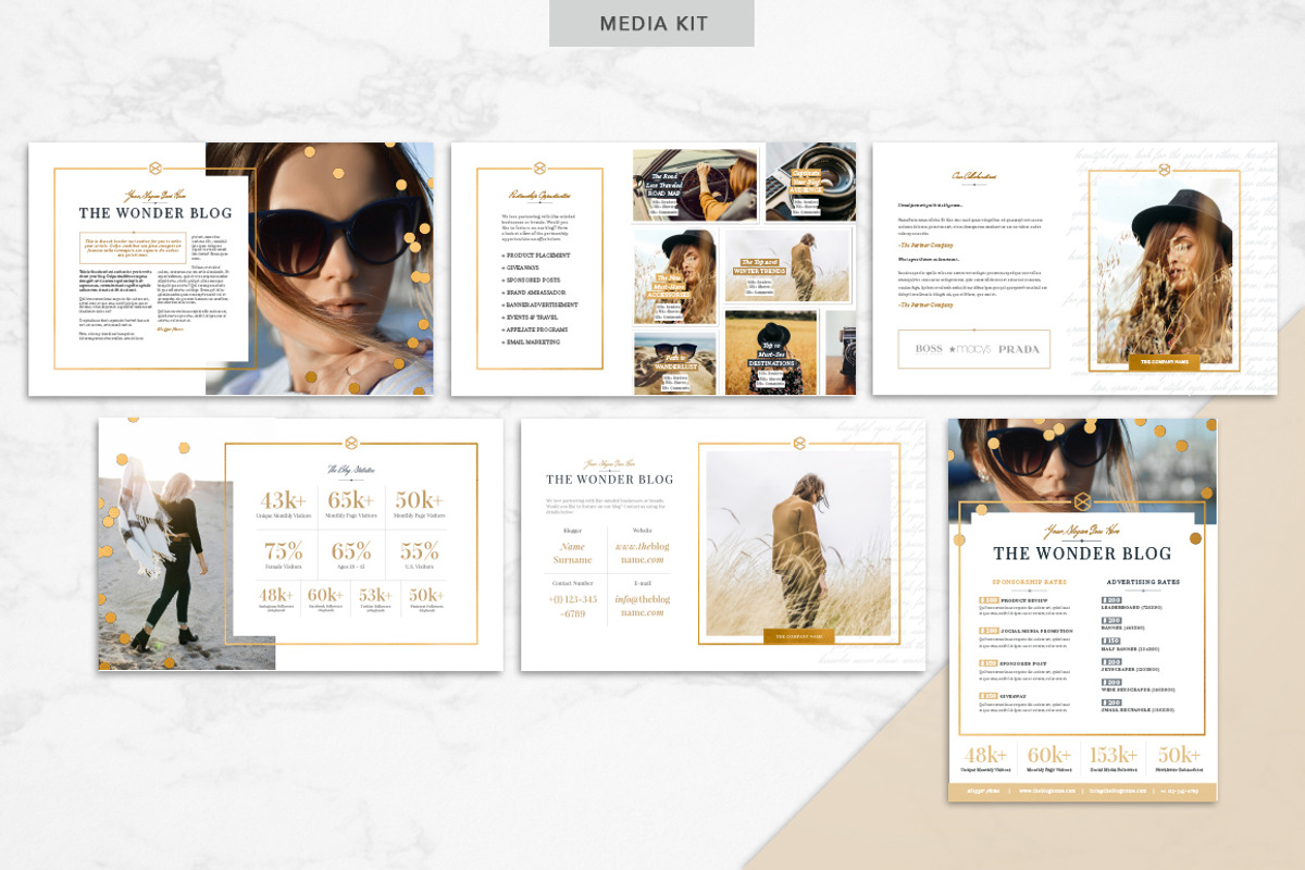 GOLDEN | Blog Media Kit, a Resume Template by Marigold Studios (Photo 10 of 10)