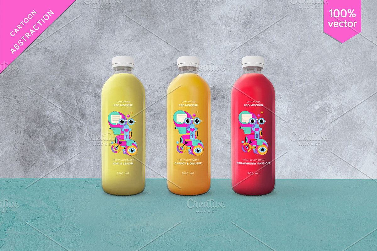 Cartoon geometric art, a Decorative Illustration by KENO Mascots (Photo 3 of 3)