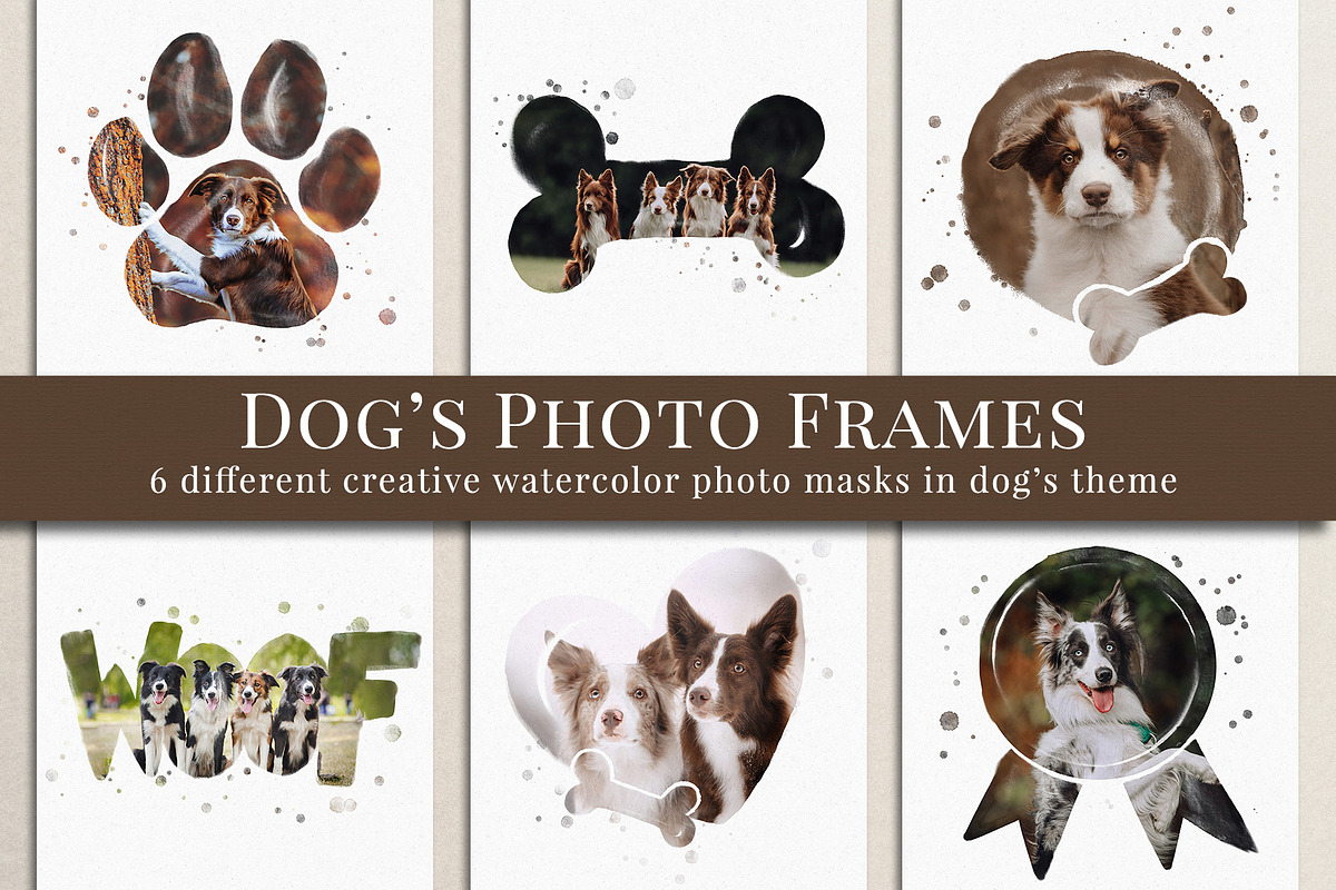 Dog's Photo Frames for Photoshop, an Object Graphic by BrownLeopard (Photo 1 of 5)