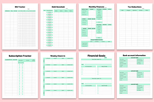 Editable Finance Planner Canva