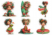 Whimsical Summer Beach Girl Clipart, an Illustration by Daily.Designs (Thumbnail 7 of 7)