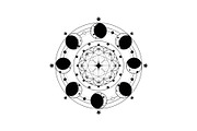 Moon Phase Mandala SVG Bundle, an Illustration by yasushie (Thumbnail 28 of 31)