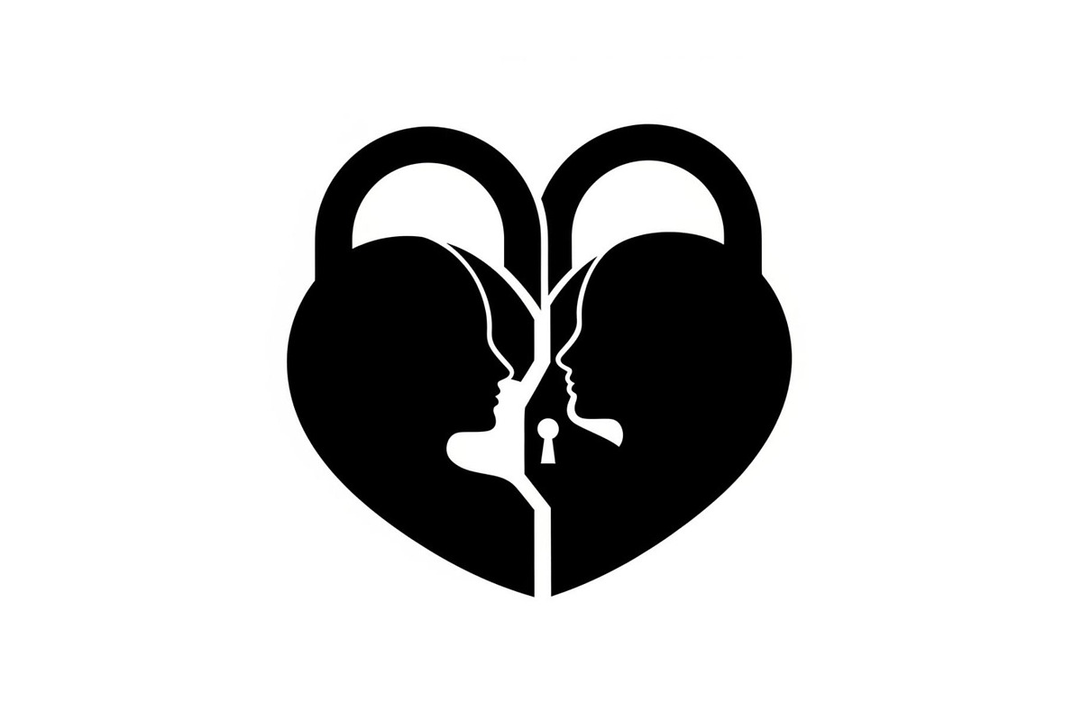 Heart Lock and Key Silhouette Icons, an Illustration by Designer_Momina (Photo 25 of 51)