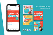 Online Learning Instagram Post, a Social Media Template by Artnivora.Std (Thumbnail 1 of 2)