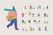 Winter People Flat Vector Set, a Person Illustration by Vector_Art (Thumbnail 3 of 16)