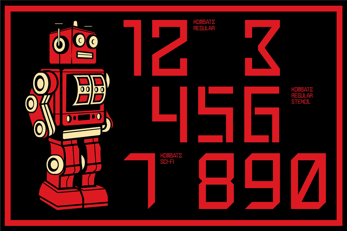Kombate – Sci-Fi Propaganda Font, a Sans Serif Font by Invasi Studio (Photo 9 of 12)