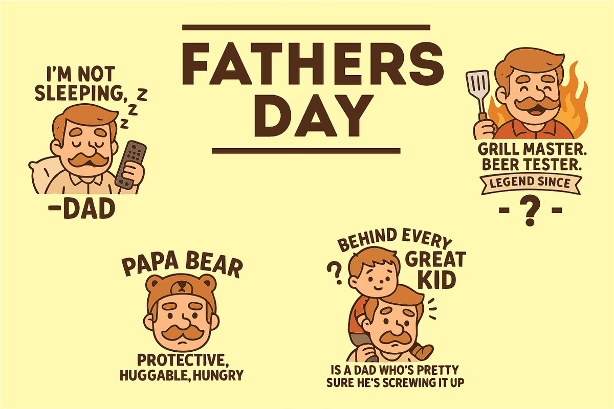 Funny Father’s Day Cartoon, a Person Illustration by Dikdoots (Photo 1 of 4)