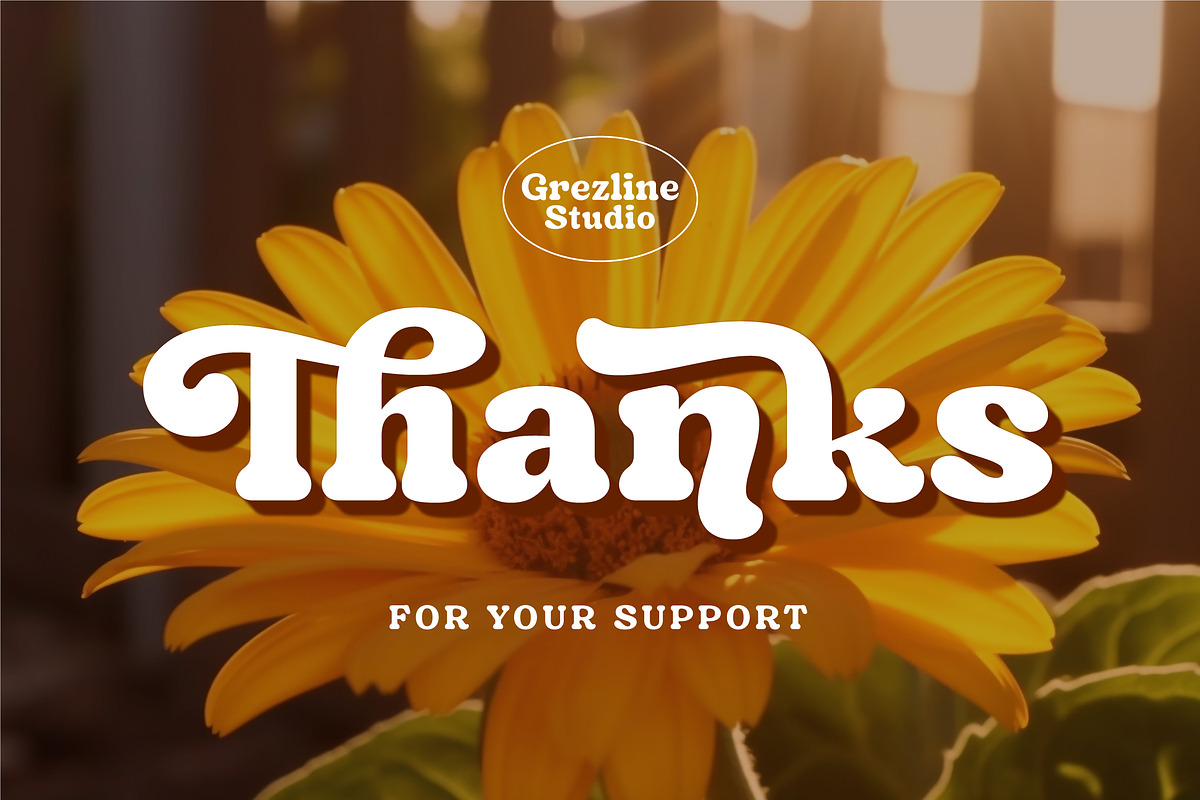 Sorean - Groovy Retro Font, a Serif Font by Grezline Studio (Photo 13 of 13)