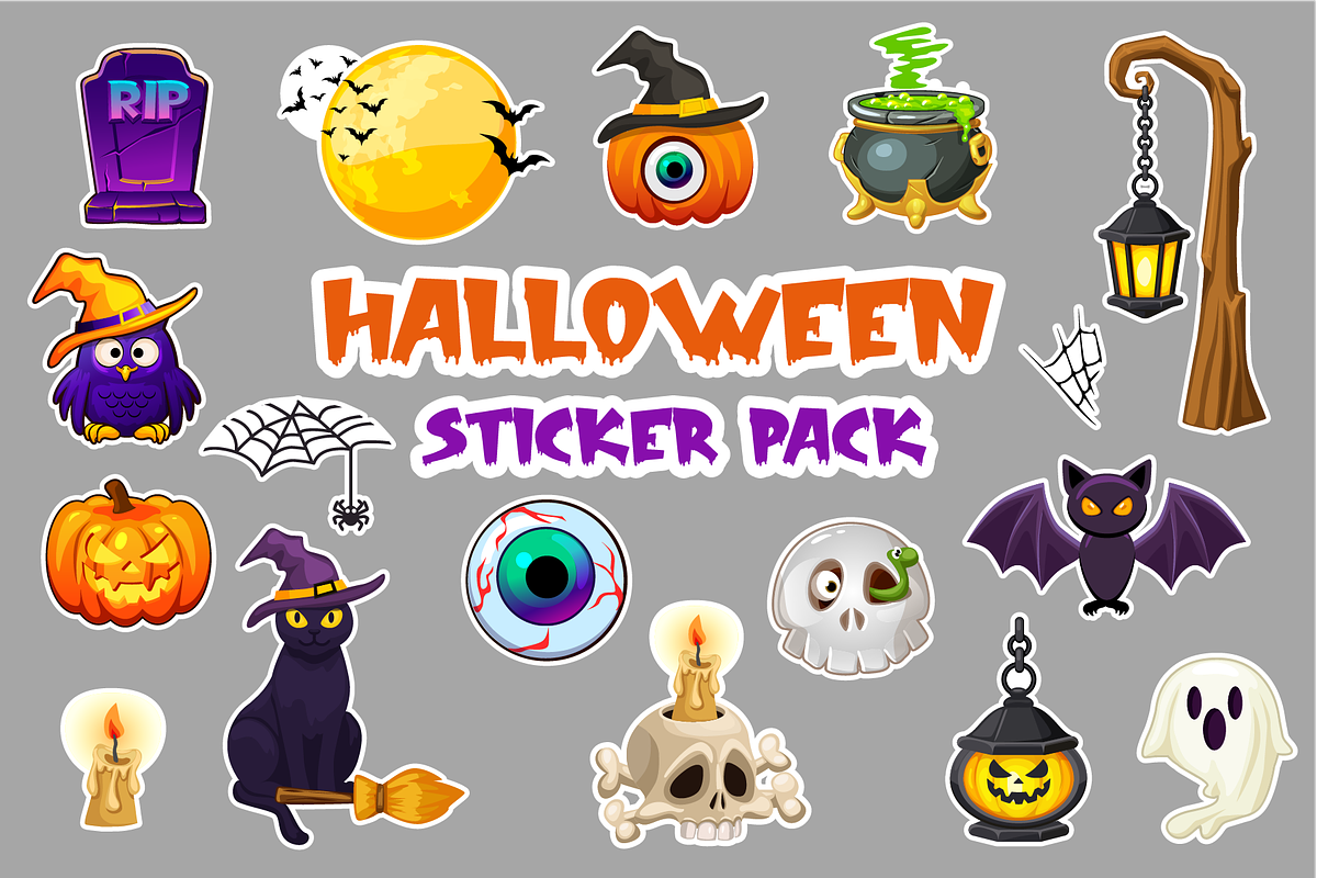 Halloween Sticker Pack, an Object Graphic by BabySofja (Photo 1 of 3)