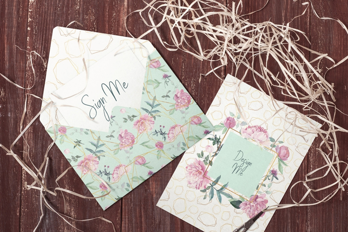 Peonies Clipart Watercolor Set, an Illustration by ColorfulNest (Photo 6 of 7)