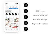 200 Instagram Story Highlight Icons, a Social Media Template by Blog&Glow (Thumbnail 4 of 4)