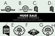 Sales Special Offers Dingbats Font, a Symbol Font by Minimalartstudio (Thumbnail 1 of 7)