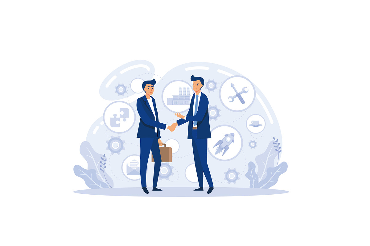 Business meeting successful teamwork, a Work Illustration by alwie99d