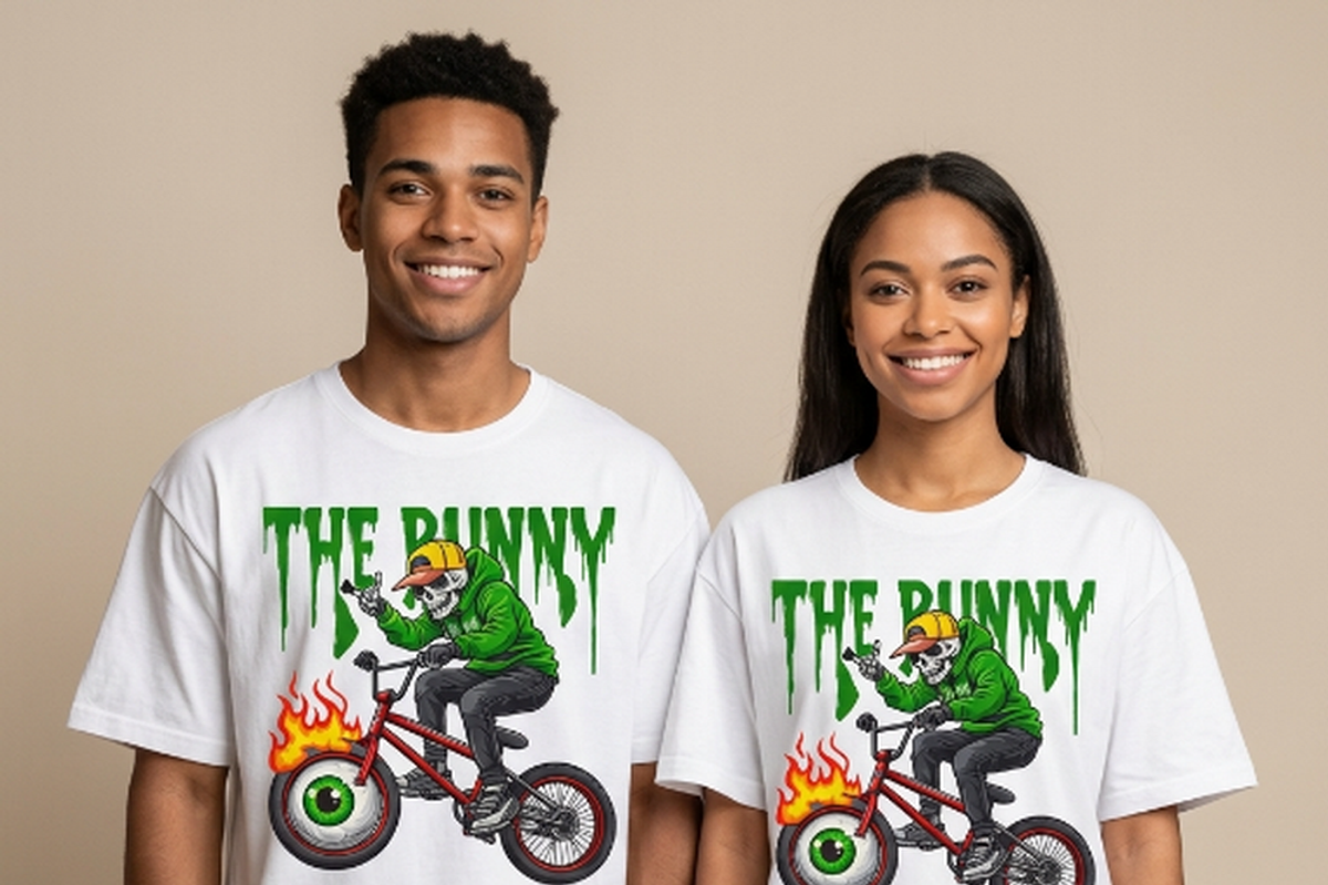 Skeleton BMX Eyeball Wheel, a Shirt Mockup by Vector Stall (Photo 4 of 15)