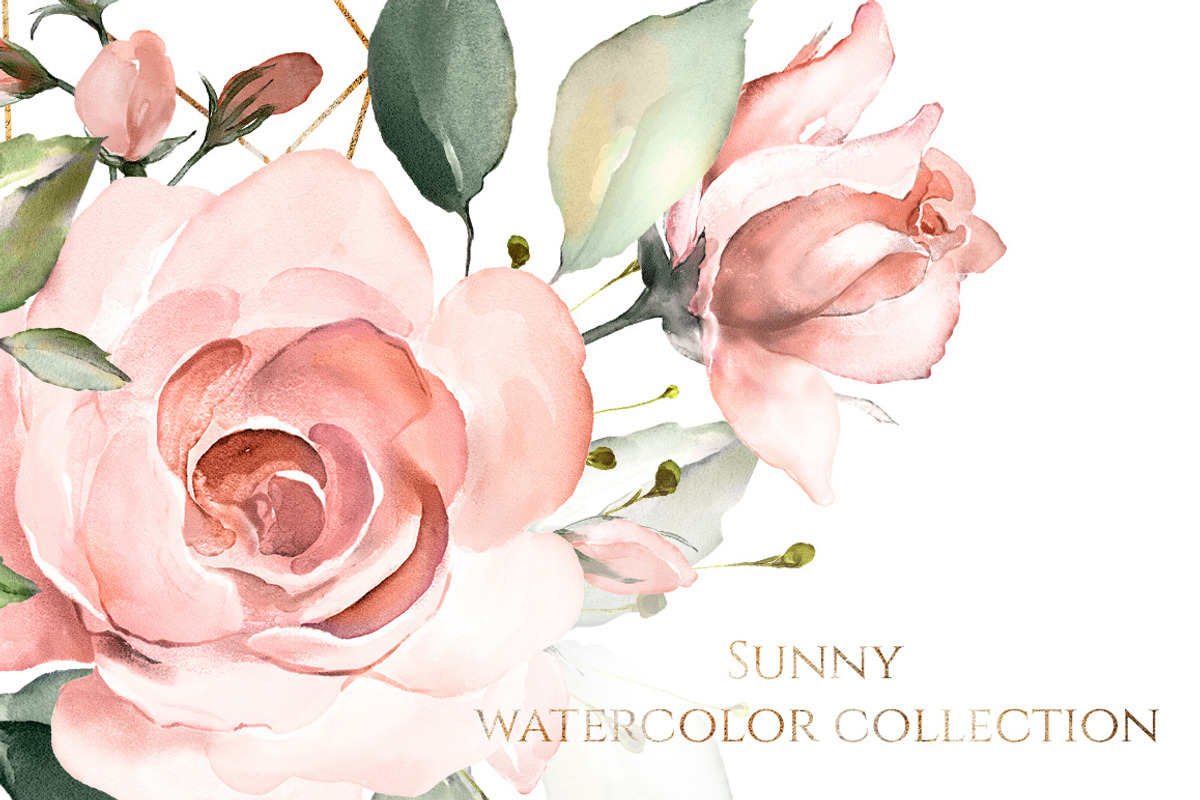 Sunny watercolor floral collection, a Decorative Illustration by Lisima (Photo 4 of 14)