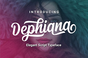 Dephiana – Elegant Script Typeface, a Script Font by NURF Designs (Thumbnail 1 of 4)