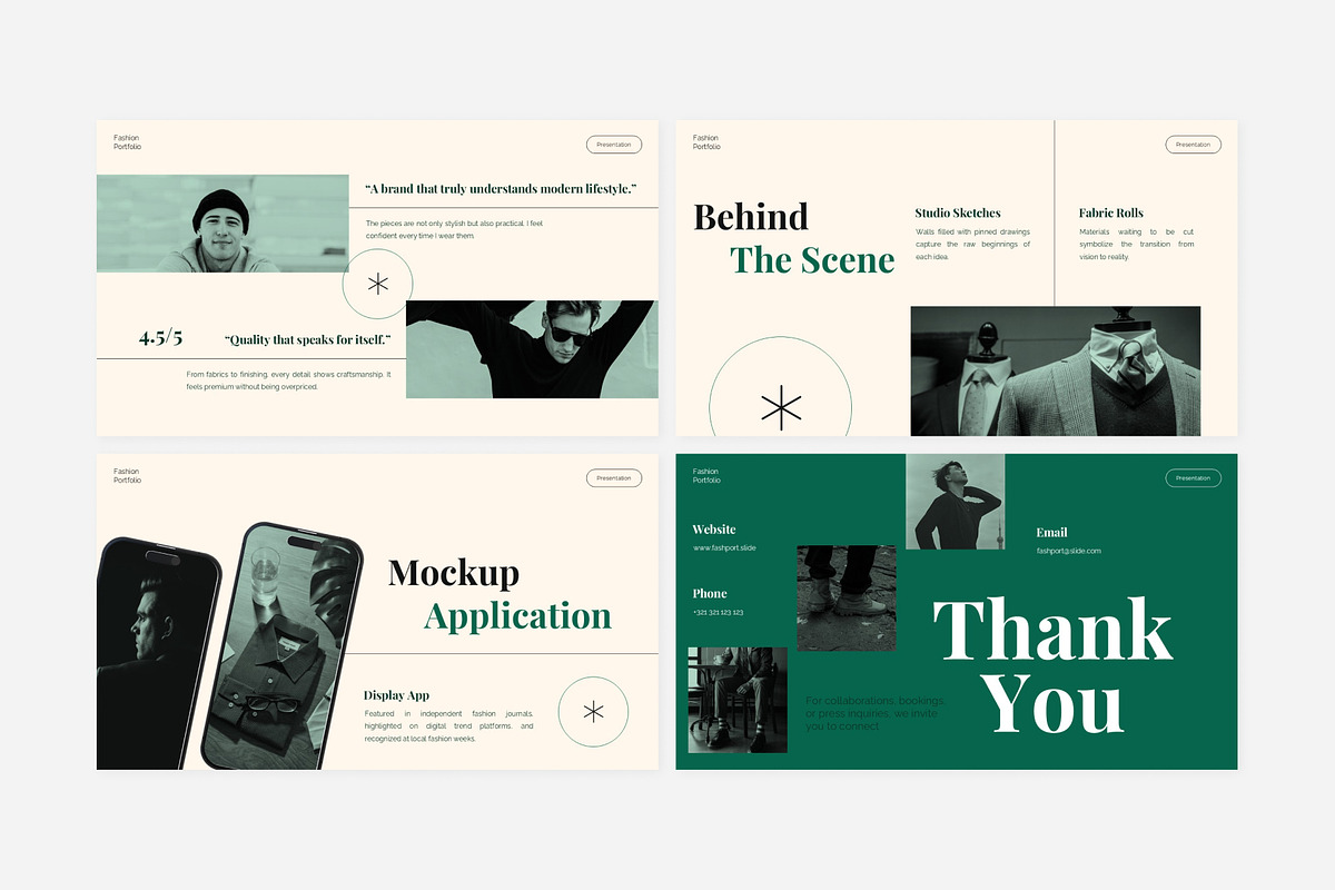 Fashion Portfolio Powerpoint, a Presentation Template by Eklip Studio (Photo 5 of 6)