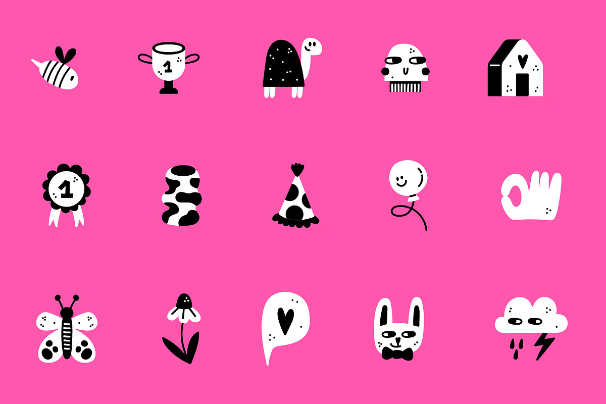 CUTE! Vector Doodle Set, an Illustration by katieromanoff_art (Photo 10 of 11)