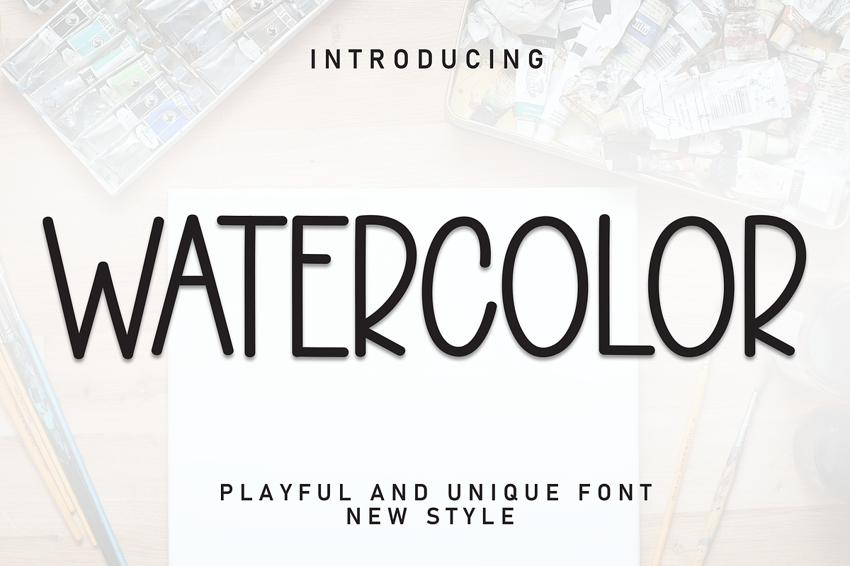 Watercolor | Script Font, a Script Font by Scratchones (Photo 1 of 8)