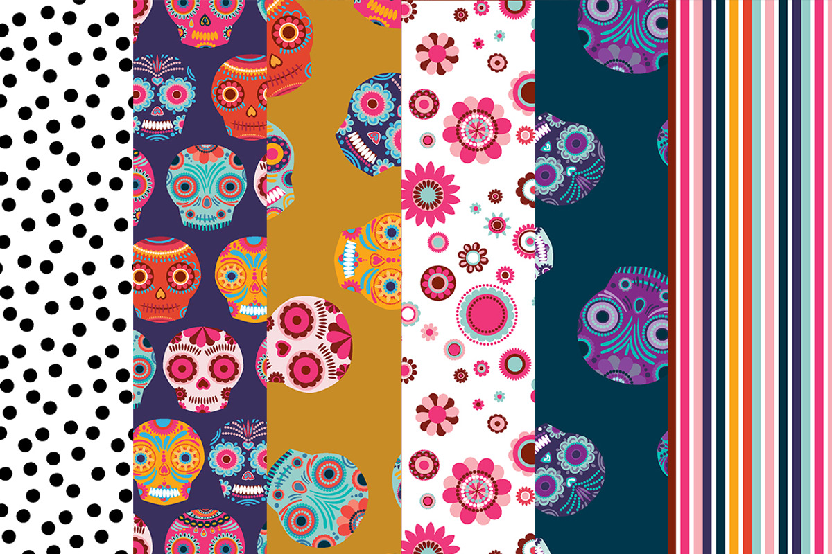 Dia de los Muertos: Sugar Skulls, a Texture Graphic by happychinchilla (Photo 2 of 3)