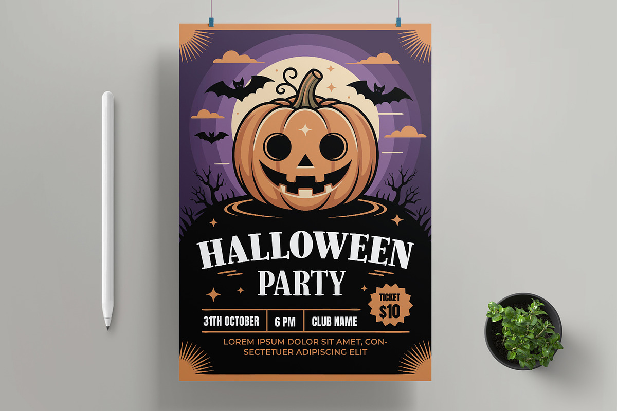 Halloween Party Night Event Flyer