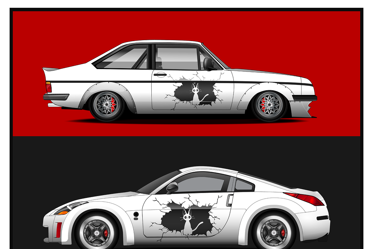 Stylish Car Artwork Bundle, an Object Illustration by CarWrap design (Photo 4 of 4)
