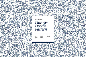 Line Art Doodle Pattern, a Pattern Graphic by Neermana