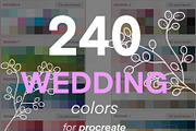 240 Procreate Wedding Color Pallete, a Palette Add-On by LiuBi Art (Thumbnail 1 of 2)