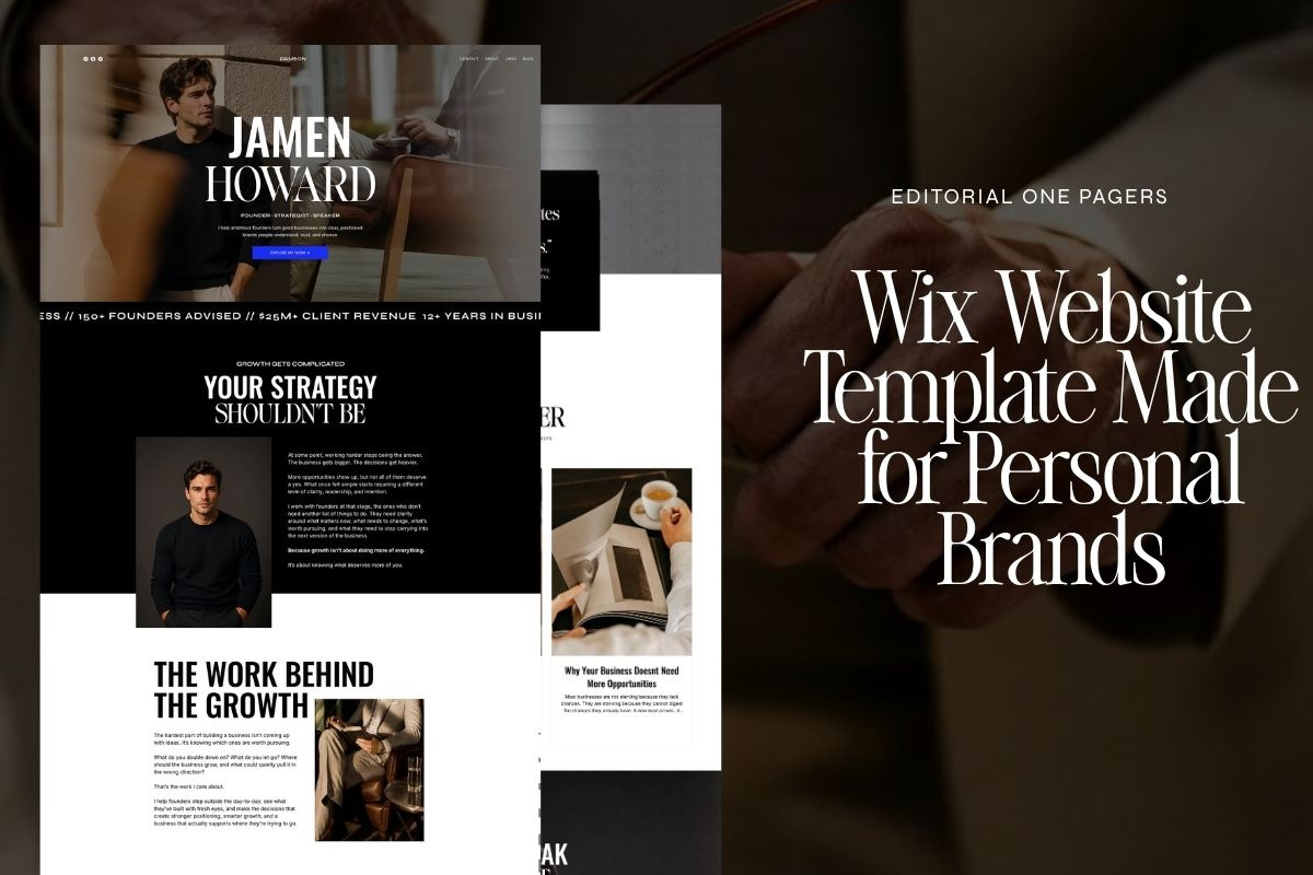 Wix Template for Personal Brands, a Wix Template by JOA CREATIVE LAB (Photo 1 of 12)
