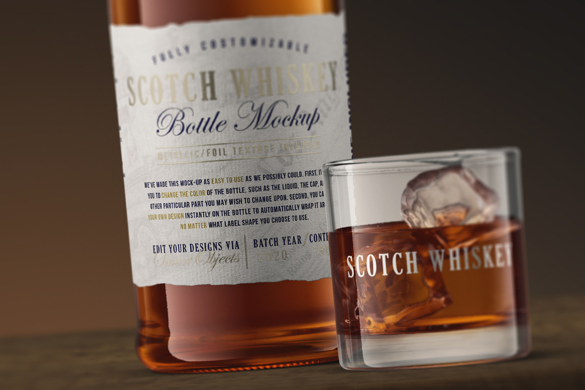 Scotch Whiskey Bottle Mockup, a Product Mockup by HexenDesigns (Photo 9 of 14)