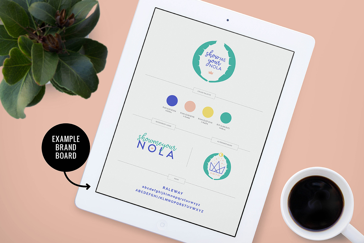 Brand Board Template PSD + Canva, a Presentation Template by Ciera Design Templates (Photo 3 of 8)