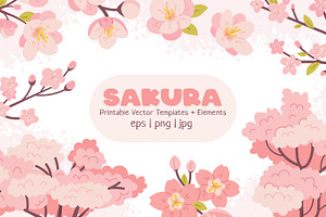 Sakura Stationery & Elements, a Stationery Template by so.ni.ka-store