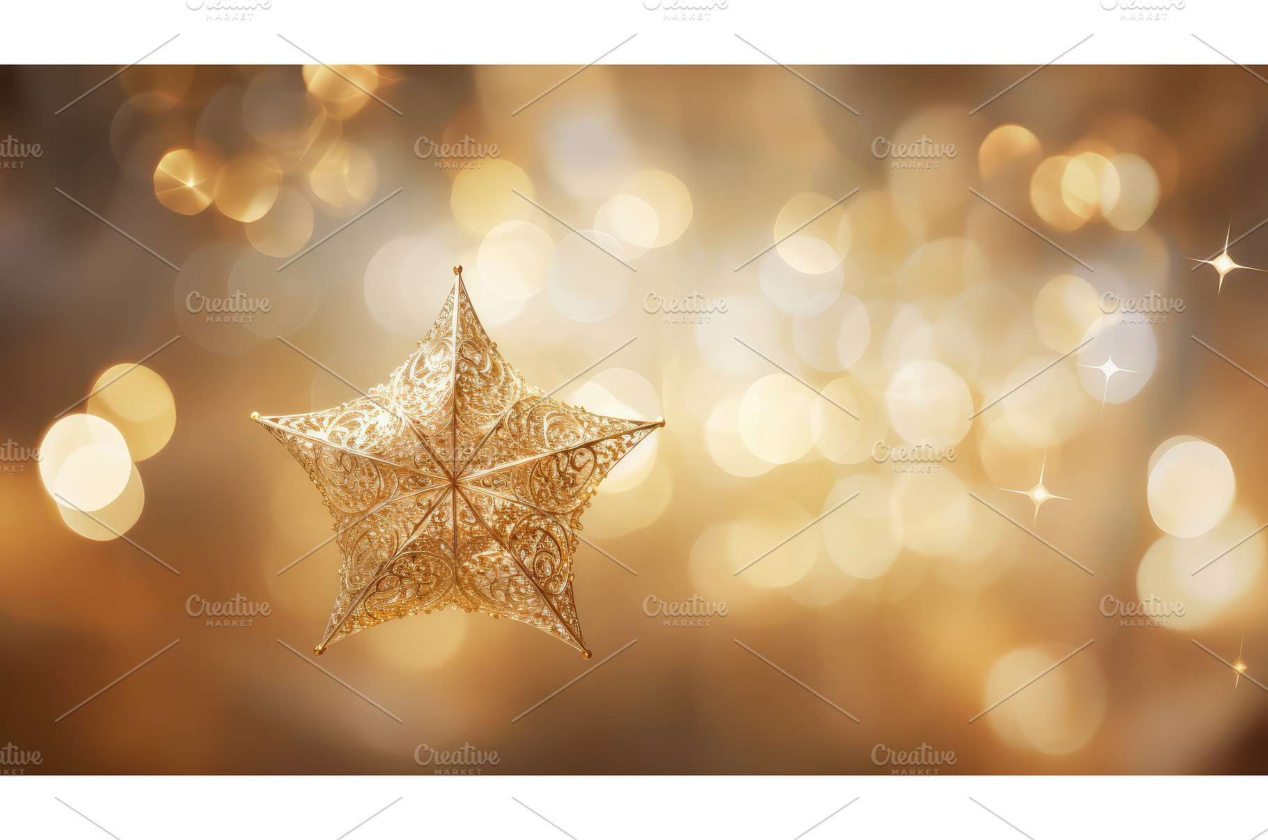ornament star gold background ai, a Background Photo by pikepicture