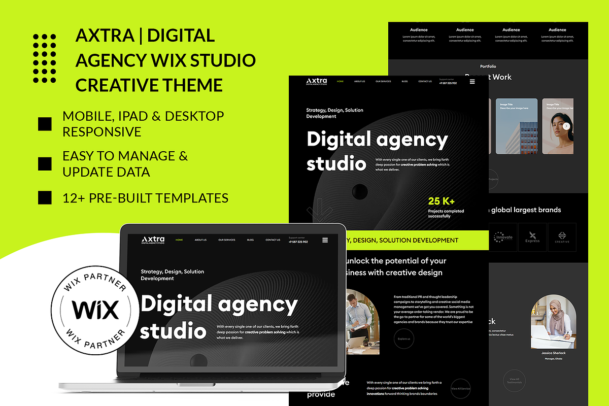 WIX STUDIO - DIGITAL AGENCY THEME, a Wix Template by Wix Creative Themes (Photo 1 of 2)