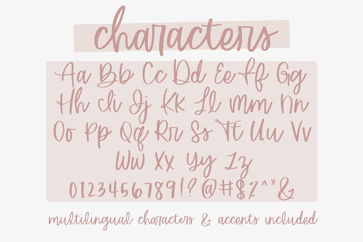 Sweet Magnolia Hand Lettered Font, a Script Font by Dansie Design (Photo 7 of 7)