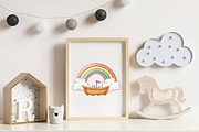 Cute Noah's ark watercolor clip art,, an Illustration by CreationArt (Thumbnail 7 of 9)