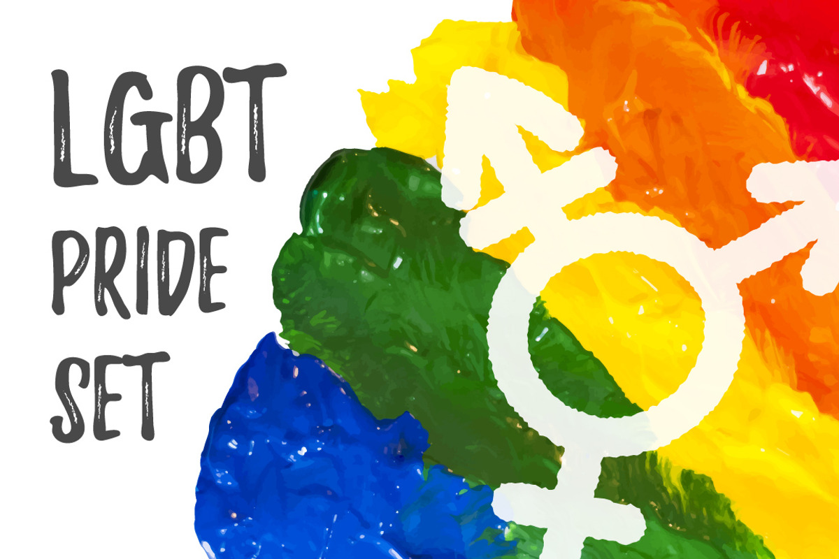 LGBT pride set, an Illustration by ekmelica (Photo 1 of 5)
