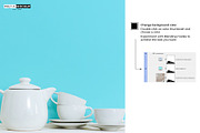 Ceramic Teapot Teacups Mockup, a Cups & Container Mockup by Pret-a-Mockup (Thumbnail 4 of 9)