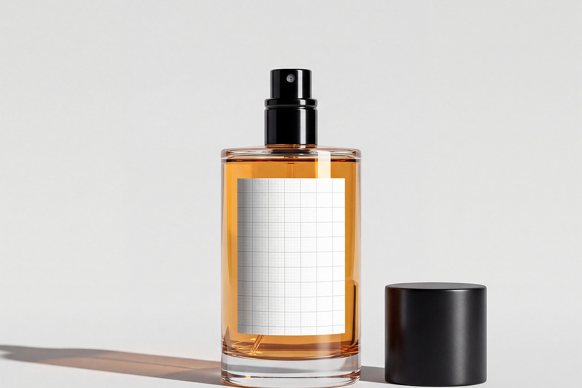 Amber Perfume Spray Bottle Mockup, a Packaging Mockup by graphypix (Photo 4 of 4)