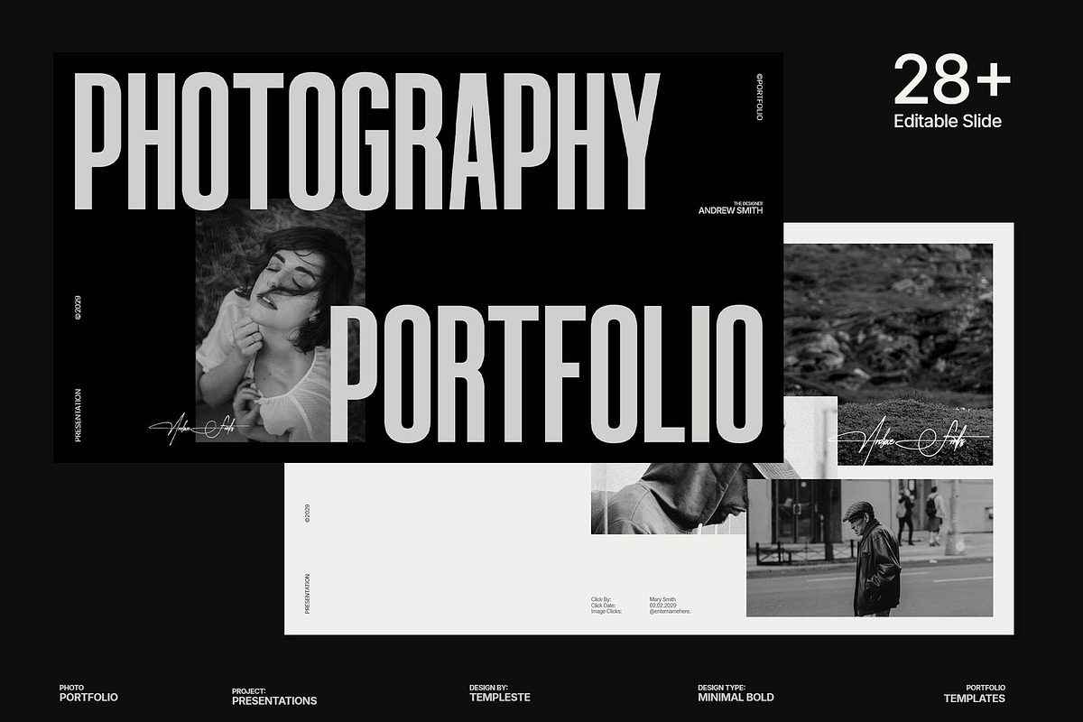 Photography Portfolio Template, a Presentation Template by Templeste (Photo 1 of 7)