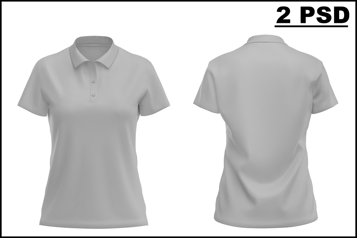 Woman Polo Shirt Mockup, a Shirt Mockup by mockupbuys (Photo 2 of 6)
